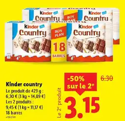 Lidl KINDER country offre