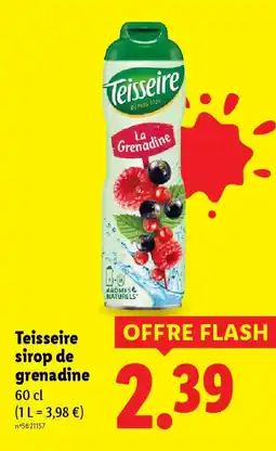 Lidl LA GRENADINE Teisseire sirop de grenadine offre