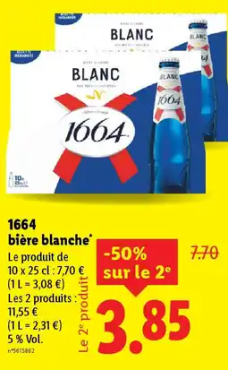 Lidl 1664 bière blanche offre