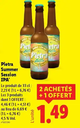 Lidl IPA Pietra Summer Session offre