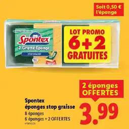 Lidl SPONTEX éponges stop graisse offre