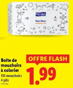 Lidl FLORALYS Boîte de mouchoirs à colorier offre
