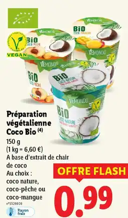 Lidl Préparation végétalienne Coco Bio offre