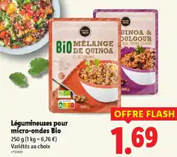 Lidl Légumineuses pour micro-ondes Bio offre