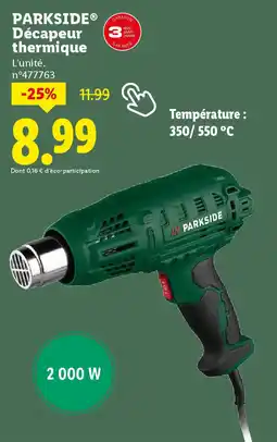 Lidl PARKSIDE Décapeur thermique offre