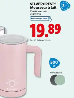 Lidl SILVERCREST Mousseur à lait offre
