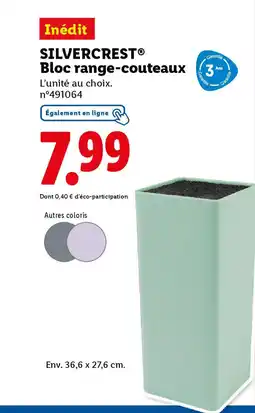Lidl SILVERCREST Bloc range-couteaux offre