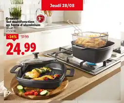 Lidl Ernesto set multifonction en fonte d'aluminium offre