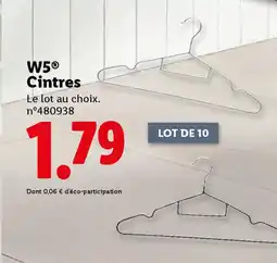 Lidl W5 Cintres offre