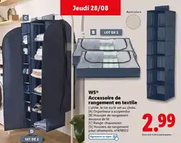 Lidl W5 Accessoire de rangement en textile offre