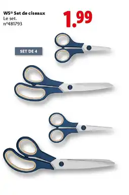 Lidl W5 Set de ciseaux Le set. offre