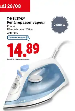 Lidl PHILIPS Fer à repasser vapeur offre