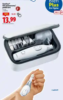 Lidl SANITAS Set manucure/ pédicure offre
