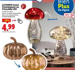 Lidl LIVARNO HOME Champignon ou Citrouille LED offre