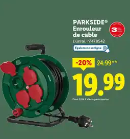 Lidl PARKSIDE Enrouleur de câble offre