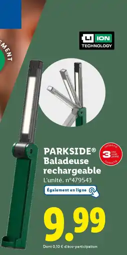 Lidl PARKSIDE Baladeuse rechargeable offre