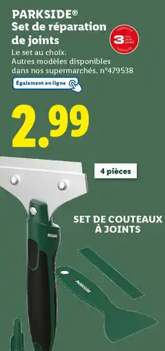 Lidl PARKSIDE Set de réparation de joints offre