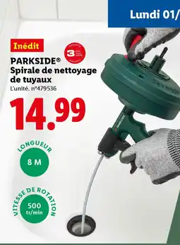 Lidl PARKSIDE Spirale de nettoyage de tuyaux offre