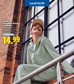 Lidl ESMARA Ensemble détente en velours offre