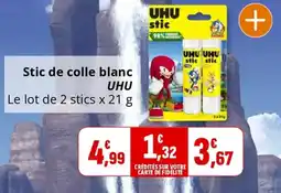Coccimarket UHU Stic de colle blanc offre