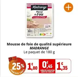 Coccimarket MADRANGE Mousse de foie de qualité supérieure offre