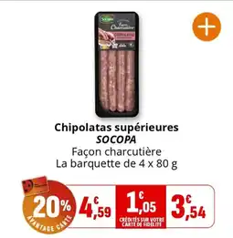 Coccimarket SOCOPA Chipolatas supérieures offre