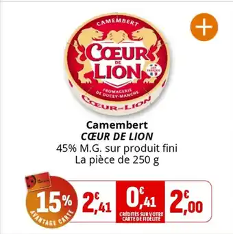 Coccimarket CŒUR DE LION Camembert offre
