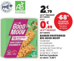 Super U Barres proteinees bio good moov offre