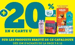 Super U Sur les produits beauté de ce catalogue offre
