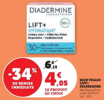 Super U Soin visage lift+ diadermine offre