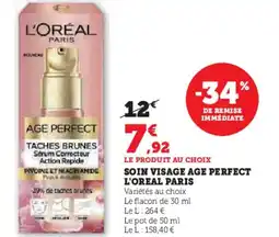 Super U Soin visage age perfect l'oreal paris offre
