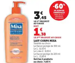 Super U Lait corps mixa offre