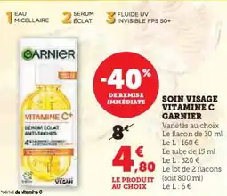 Super U Soin visage vitamine c garnier offre