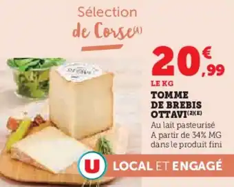 Super U Tomme de brebis ottavi offre