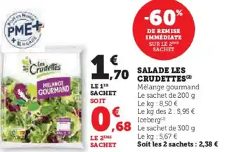 Super U Salade les crudettes offre