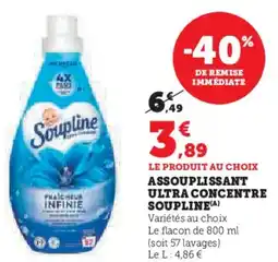 Super U Assouplissant ultra concentre soupline offre