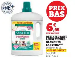 Super U Desinfectant linge fleurs blanches sanytol offre