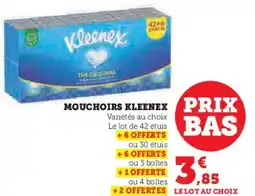 Super U MOUCHOIRS KLEENEX PRIX offre