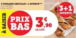 Super U 3 torsades chocolat + 1 offerte offre