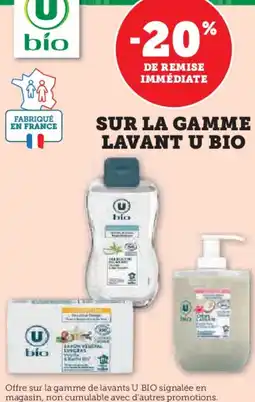 Hyper U Sur la gamme lavant u bio offre