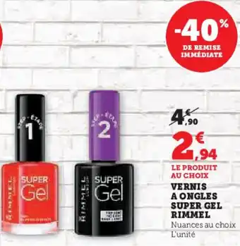 Hyper U Vernis a ongles super gel rimmel offre