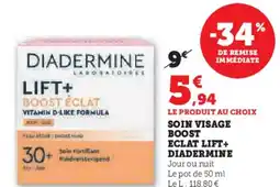 Hyper U Soin visage boost eclat lift+ diadermine offre