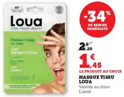 Hyper U Masque tissu loua offre