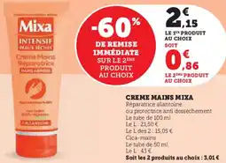 Hyper U Creme mains mixa offre