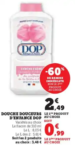 Hyper U Douche douceurs d'enfance dop offre