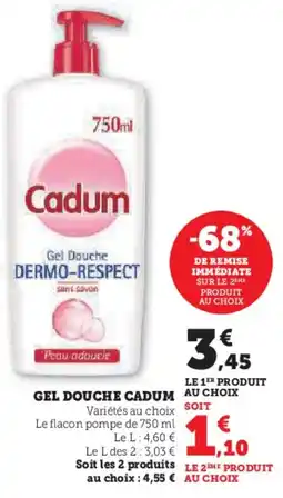 Hyper U Gel douche cadum offre
