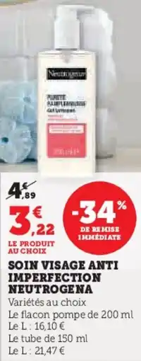 Hyper U Soin visage anti imperfection neutrogena offre
