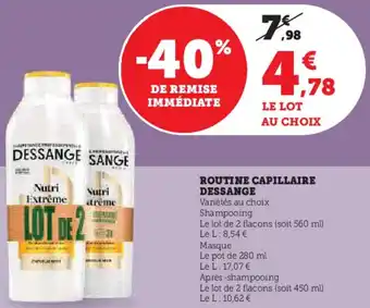 Hyper U Routine capillaire dessange offre