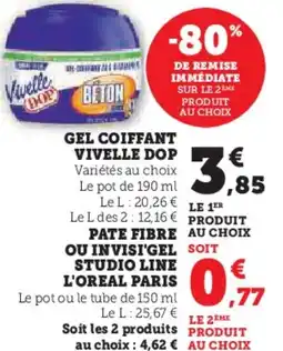 Hyper U Gel coiffant vivelle dop offre