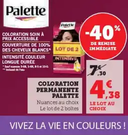 Hyper U Coloration permanente palette offre
